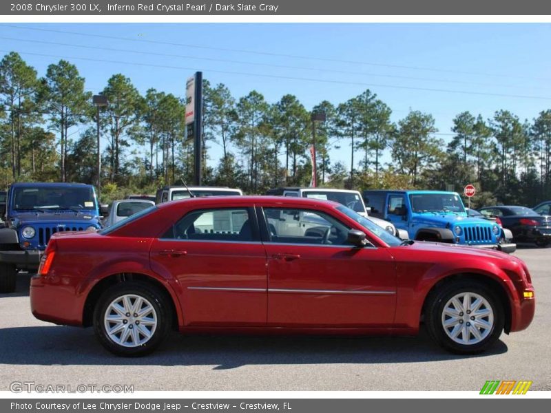 Inferno Red Crystal Pearl / Dark Slate Gray 2008 Chrysler 300 LX