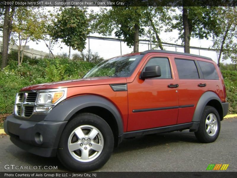 Sunburst Orange Pearl / Dark Slate Gray 2007 Dodge Nitro SXT 4x4