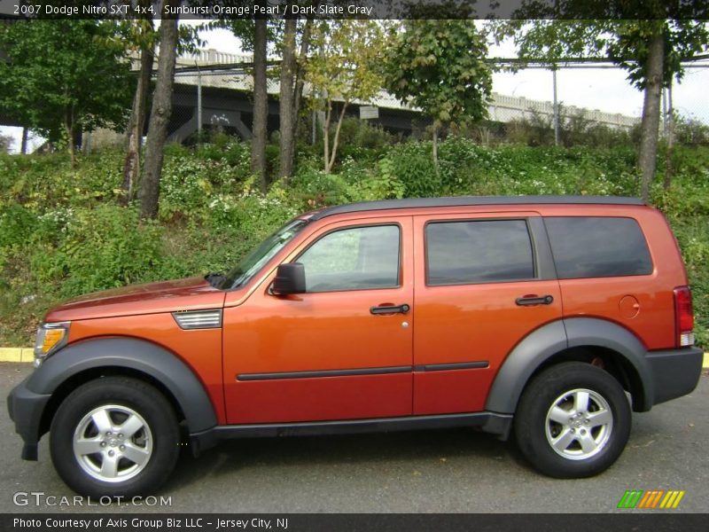 Sunburst Orange Pearl / Dark Slate Gray 2007 Dodge Nitro SXT 4x4