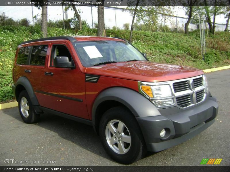 Sunburst Orange Pearl / Dark Slate Gray 2007 Dodge Nitro SXT 4x4