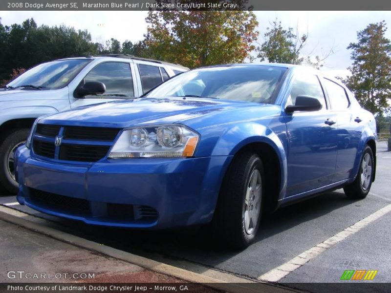 Marathon Blue Pearl / Dark Slate Gray/Light Slate Gray 2008 Dodge Avenger SE