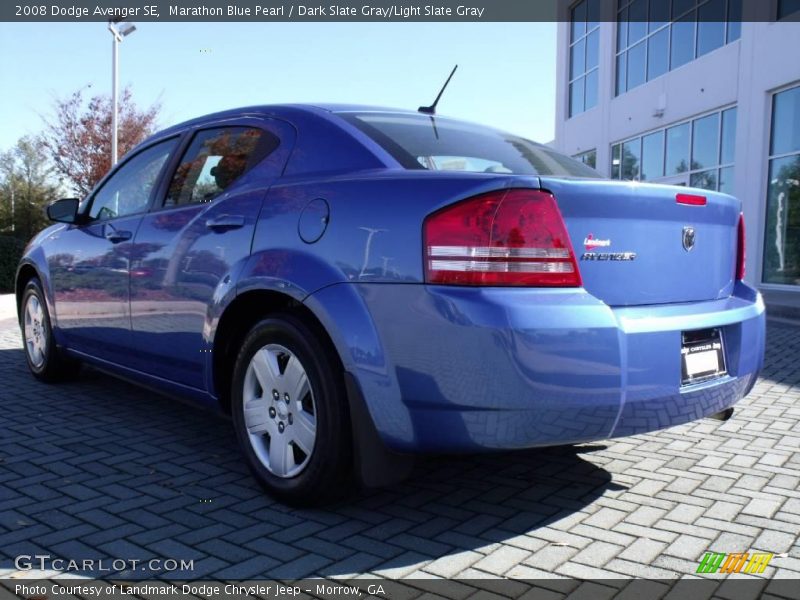 Marathon Blue Pearl / Dark Slate Gray/Light Slate Gray 2008 Dodge Avenger SE