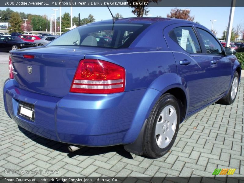Marathon Blue Pearl / Dark Slate Gray/Light Slate Gray 2008 Dodge Avenger SE