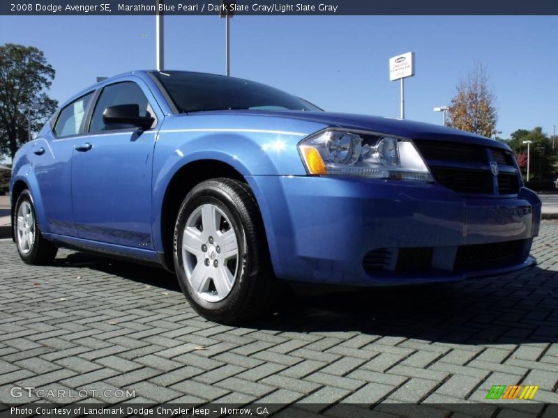 Marathon Blue Pearl / Dark Slate Gray/Light Slate Gray 2008 Dodge Avenger SE