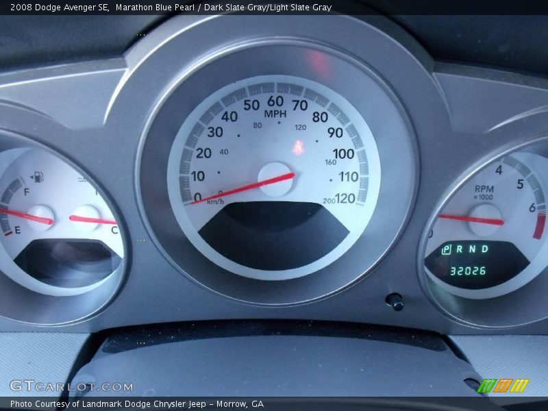 Marathon Blue Pearl / Dark Slate Gray/Light Slate Gray 2008 Dodge Avenger SE