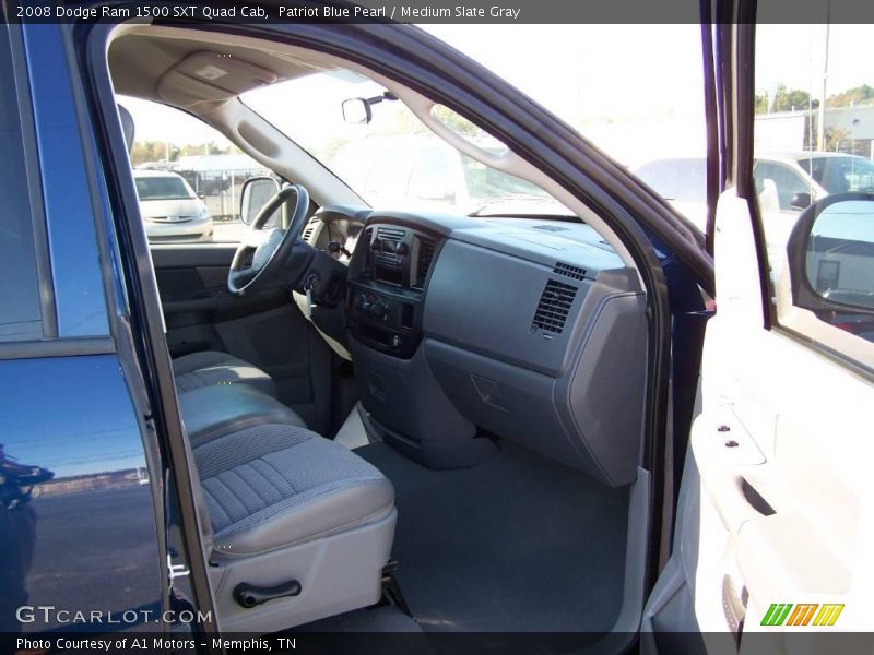 Patriot Blue Pearl / Medium Slate Gray 2008 Dodge Ram 1500 SXT Quad Cab