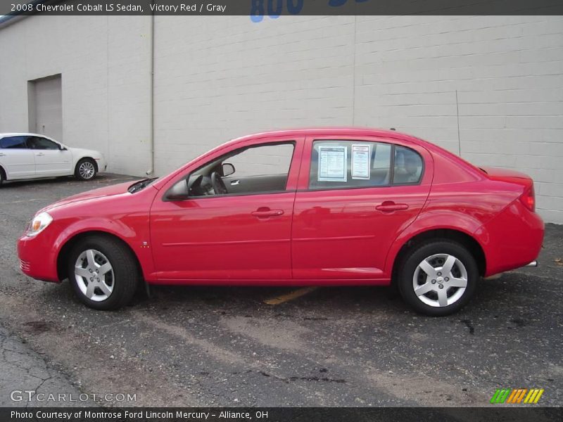 Victory Red / Gray 2008 Chevrolet Cobalt LS Sedan