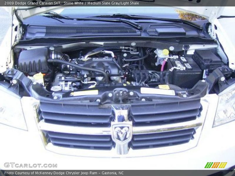 Stone White / Medium Slate Gray/Light Shale 2009 Dodge Grand Caravan SXT