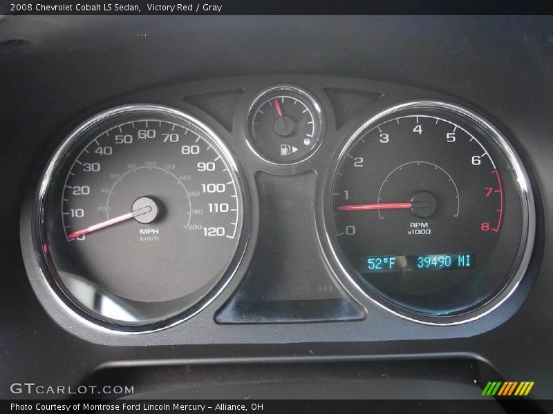 Victory Red / Gray 2008 Chevrolet Cobalt LS Sedan