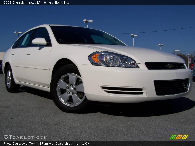 White / Ebony Black 2008 Chevrolet Impala LT