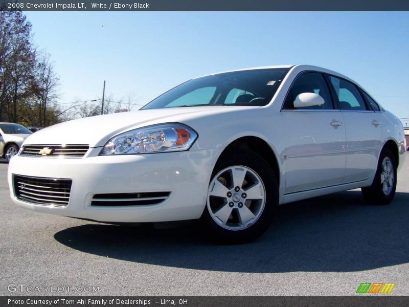 White / Ebony Black 2008 Chevrolet Impala LT