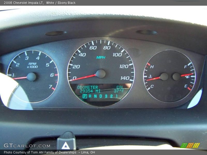 White / Ebony Black 2008 Chevrolet Impala LT