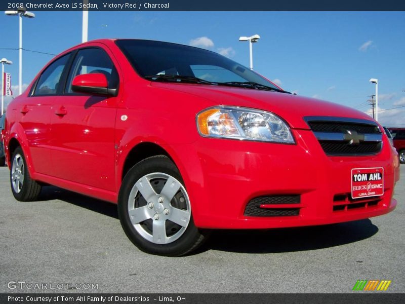 Victory Red / Charcoal 2008 Chevrolet Aveo LS Sedan