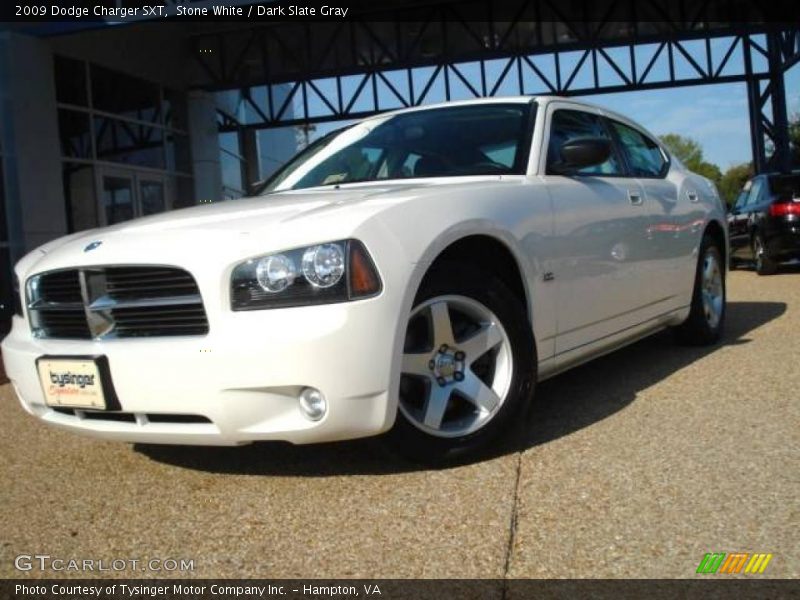 Stone White / Dark Slate Gray 2009 Dodge Charger SXT