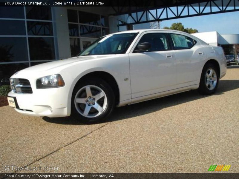 Stone White / Dark Slate Gray 2009 Dodge Charger SXT