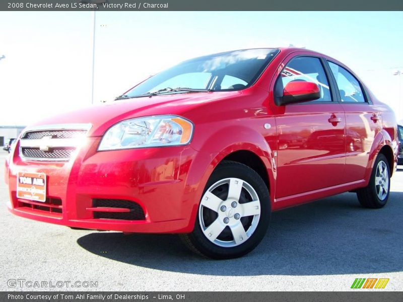 Victory Red / Charcoal 2008 Chevrolet Aveo LS Sedan