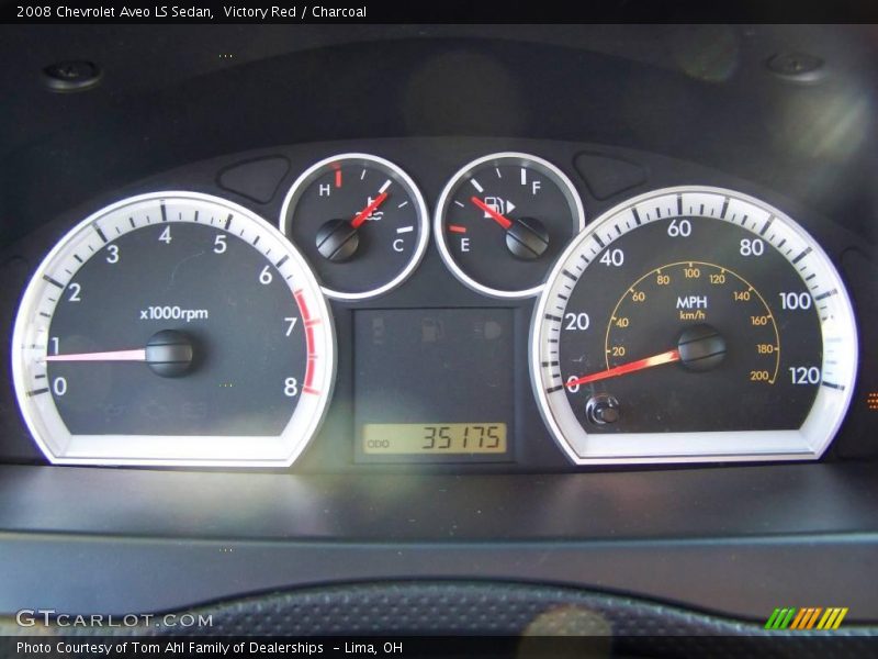 Victory Red / Charcoal 2008 Chevrolet Aveo LS Sedan