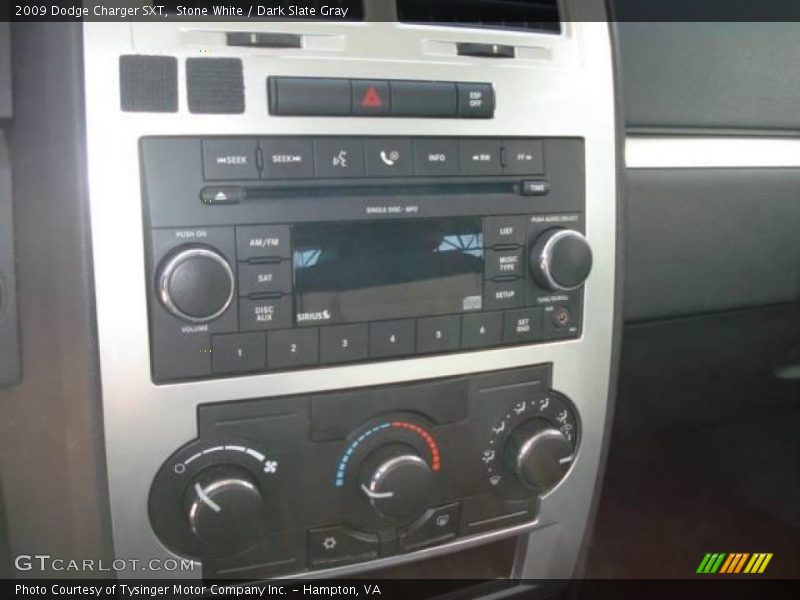 Stone White / Dark Slate Gray 2009 Dodge Charger SXT