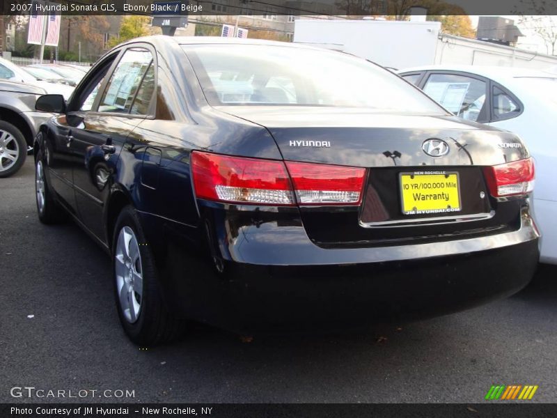 Ebony Black / Beige 2007 Hyundai Sonata GLS