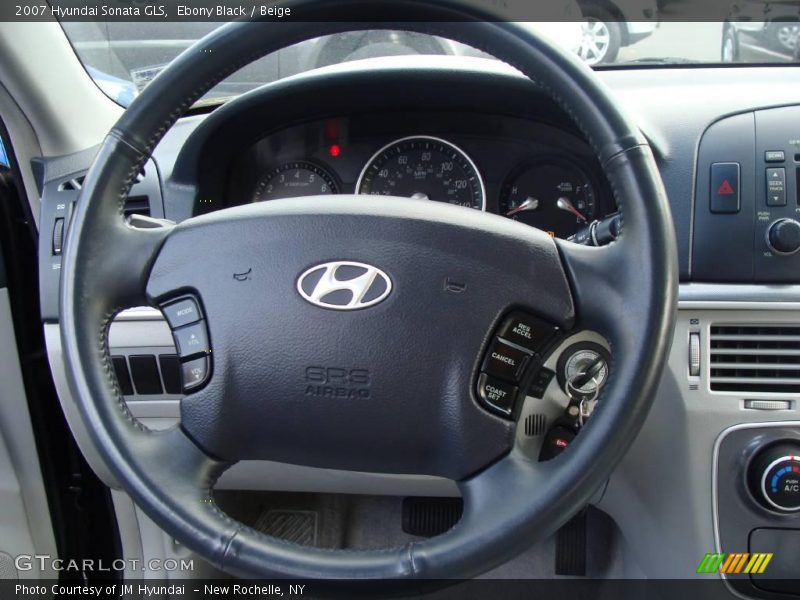 Ebony Black / Beige 2007 Hyundai Sonata GLS