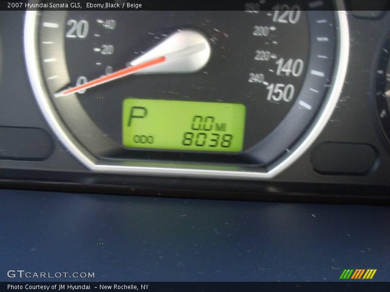 Ebony Black / Beige 2007 Hyundai Sonata GLS