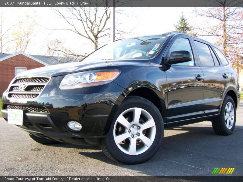 Ebony Black / Gray 2007 Hyundai Santa Fe SE