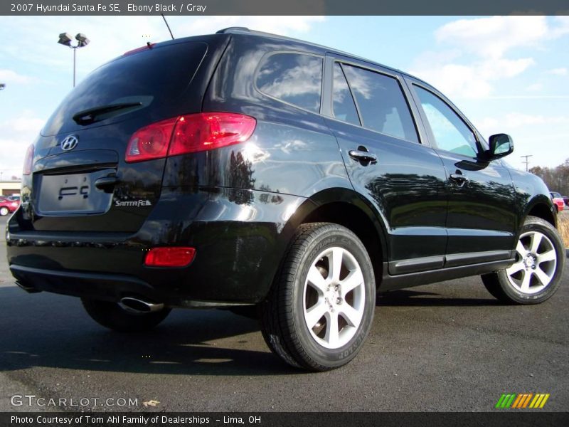 Ebony Black / Gray 2007 Hyundai Santa Fe SE