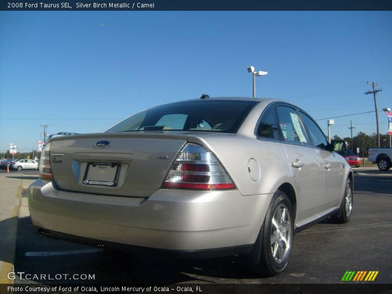 Silver Birch Metallic / Camel 2008 Ford Taurus SEL