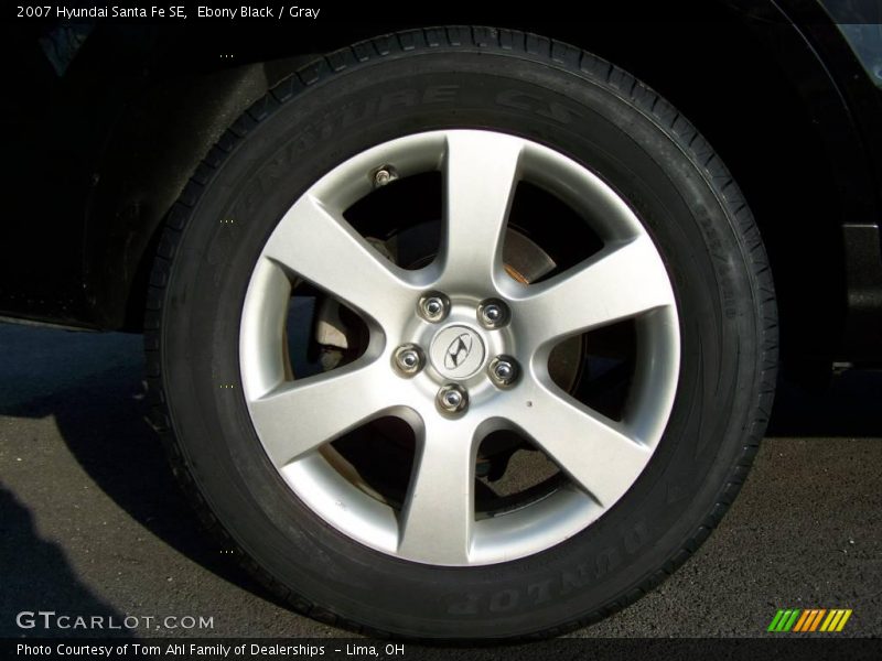 Ebony Black / Gray 2007 Hyundai Santa Fe SE