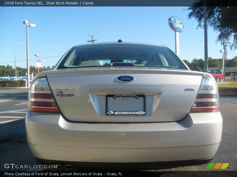 Silver Birch Metallic / Camel 2008 Ford Taurus SEL