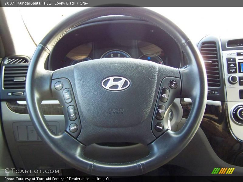 Ebony Black / Gray 2007 Hyundai Santa Fe SE