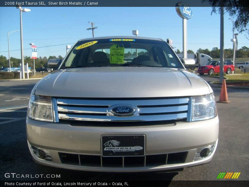 Silver Birch Metallic / Camel 2008 Ford Taurus SEL