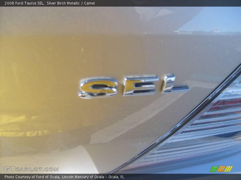 Silver Birch Metallic / Camel 2008 Ford Taurus SEL