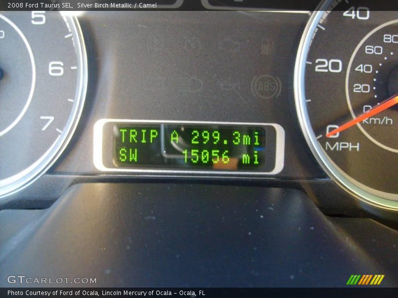 Silver Birch Metallic / Camel 2008 Ford Taurus SEL