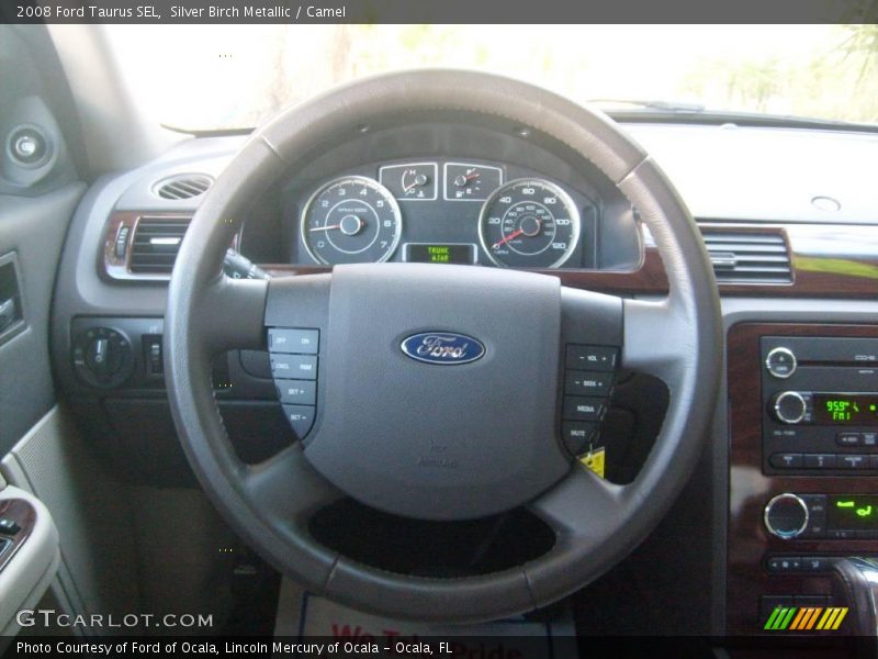 Silver Birch Metallic / Camel 2008 Ford Taurus SEL