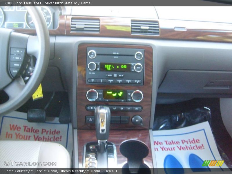 Silver Birch Metallic / Camel 2008 Ford Taurus SEL