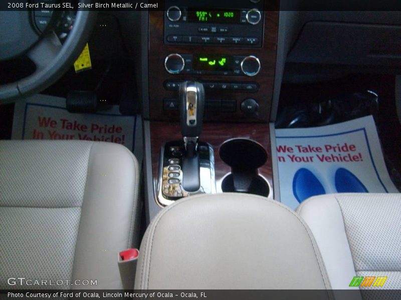 Silver Birch Metallic / Camel 2008 Ford Taurus SEL
