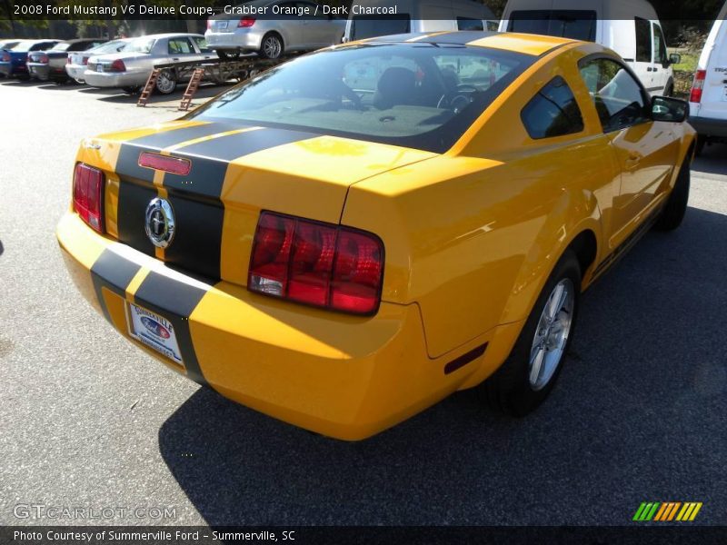 Grabber Orange / Dark Charcoal 2008 Ford Mustang V6 Deluxe Coupe