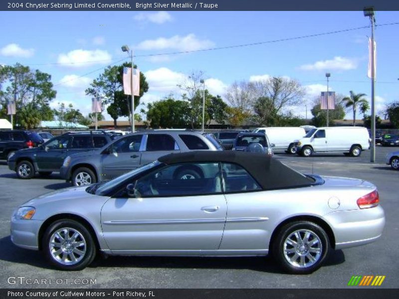 Bright Silver Metallic / Taupe 2004 Chrysler Sebring Limited Convertible