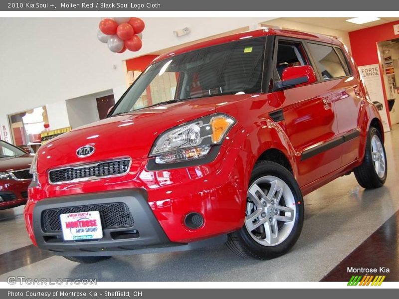 Molten Red / Black Soul Logo Cloth 2010 Kia Soul +