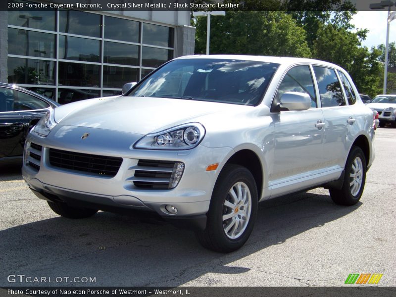 Crystal Silver Metallic / Black Standard Leather 2008 Porsche Cayenne Tiptronic