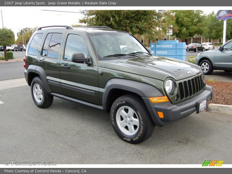 Jeep Green Metallic / Medium Slate Gray 2007 Jeep Liberty Sport
