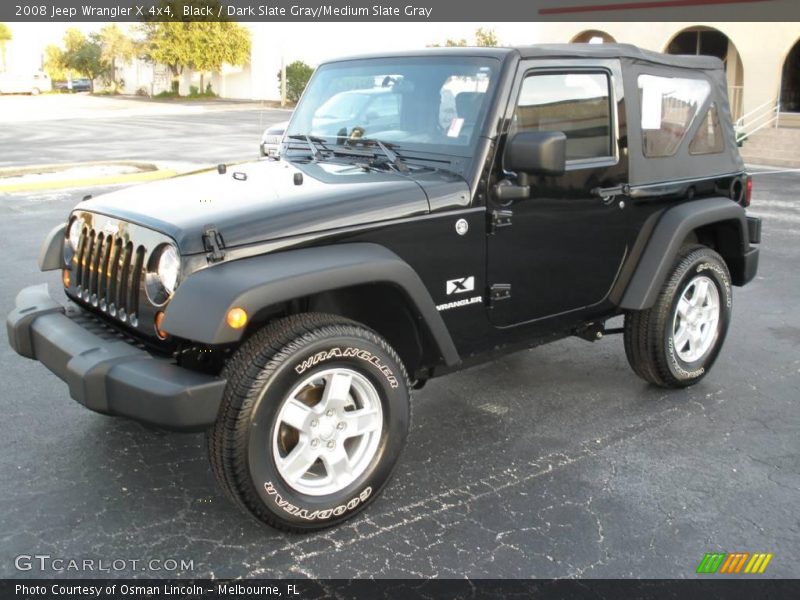 Black / Dark Slate Gray/Medium Slate Gray 2008 Jeep Wrangler X 4x4
