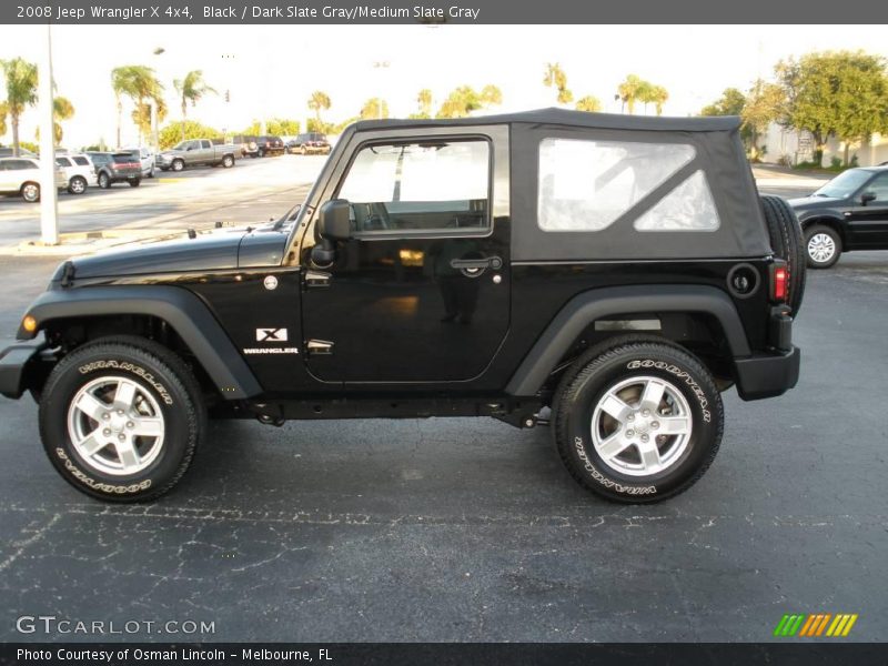 Black / Dark Slate Gray/Medium Slate Gray 2008 Jeep Wrangler X 4x4