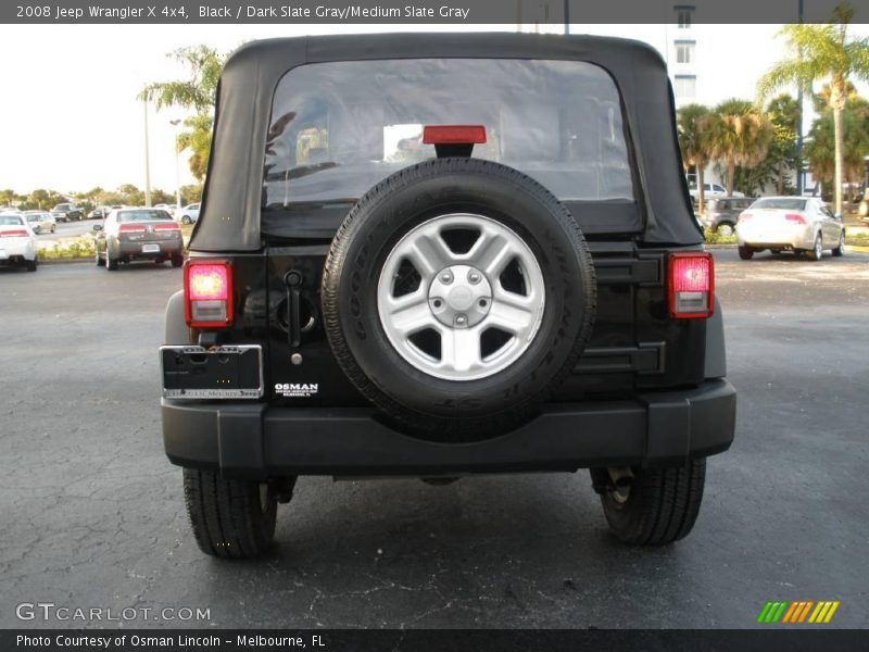 Black / Dark Slate Gray/Medium Slate Gray 2008 Jeep Wrangler X 4x4