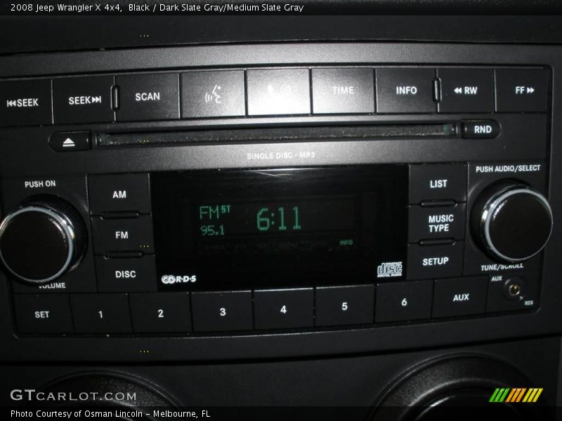 Black / Dark Slate Gray/Medium Slate Gray 2008 Jeep Wrangler X 4x4