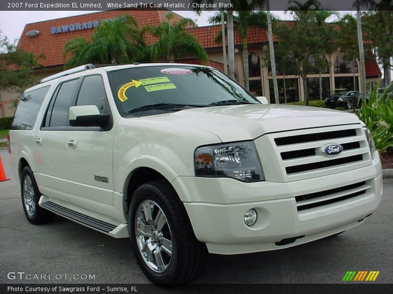 White Sand Tri Coat Metallic / Charcoal Black 2007 Ford Expedition EL Limited