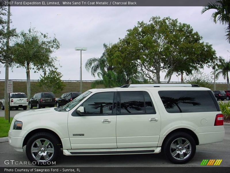White Sand Tri Coat Metallic / Charcoal Black 2007 Ford Expedition EL Limited