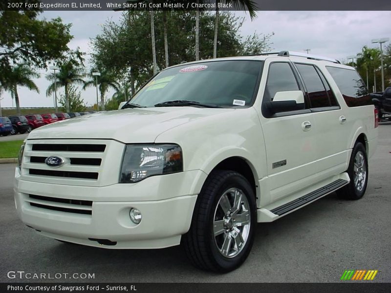 White Sand Tri Coat Metallic / Charcoal Black 2007 Ford Expedition EL Limited