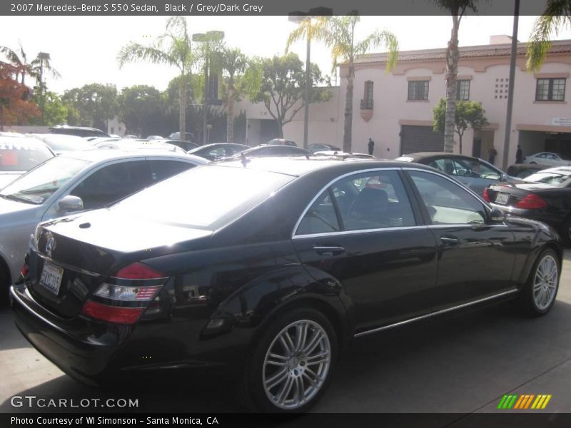 Black / Grey/Dark Grey 2007 Mercedes-Benz S 550 Sedan